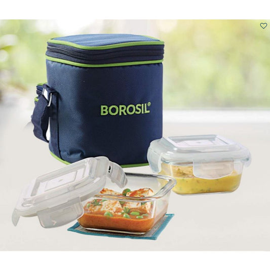 2 Square Microwavable Glass Lunch Box (Classic) - ICYTSQ2320VEC MARSH Corporate gifts