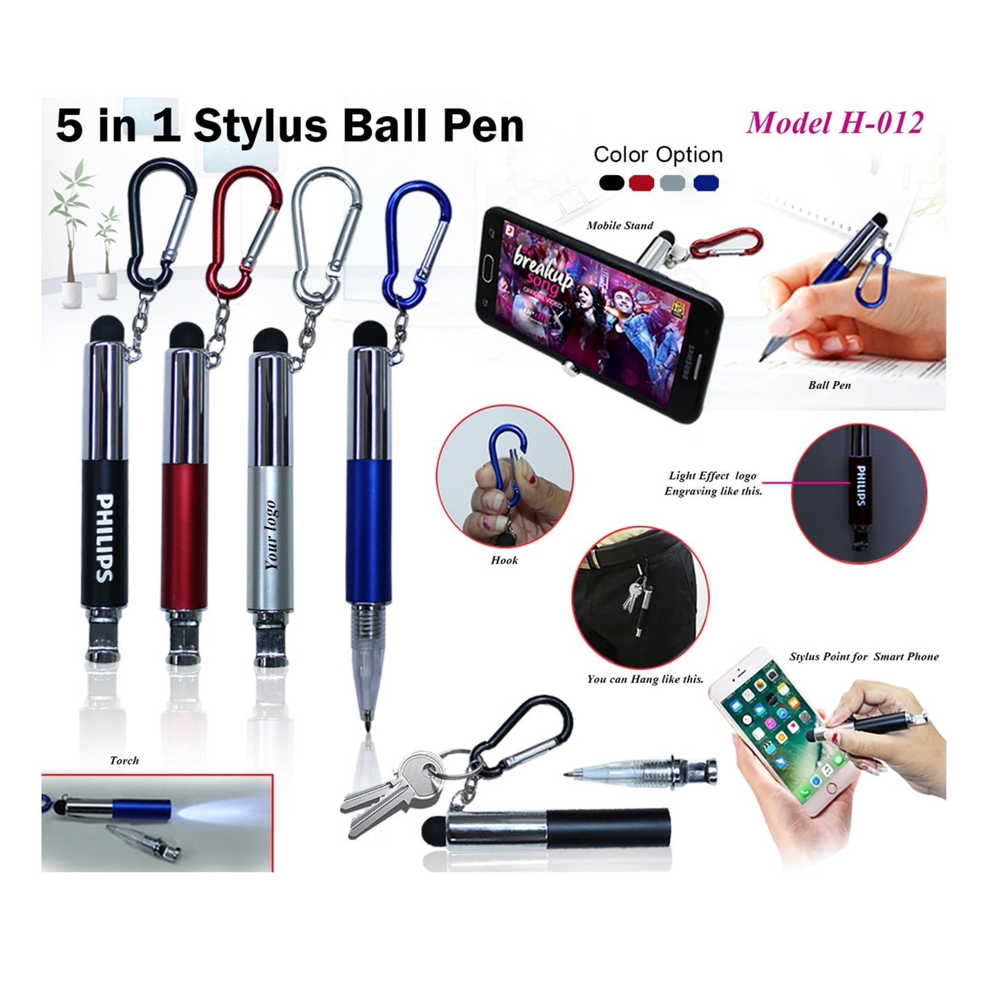 5 In 1 Multiple Ball Pen H-012 MARSH Corporate gifts
