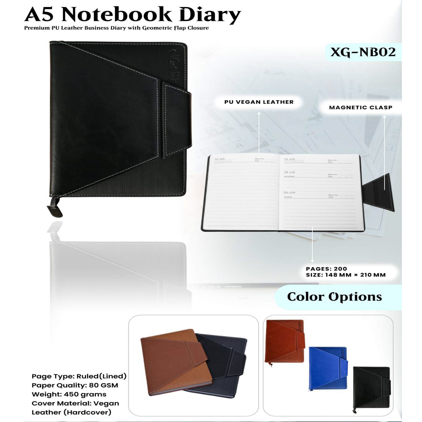 A5 Notebook Diary XG - NB02 MARSH Corporate gifts