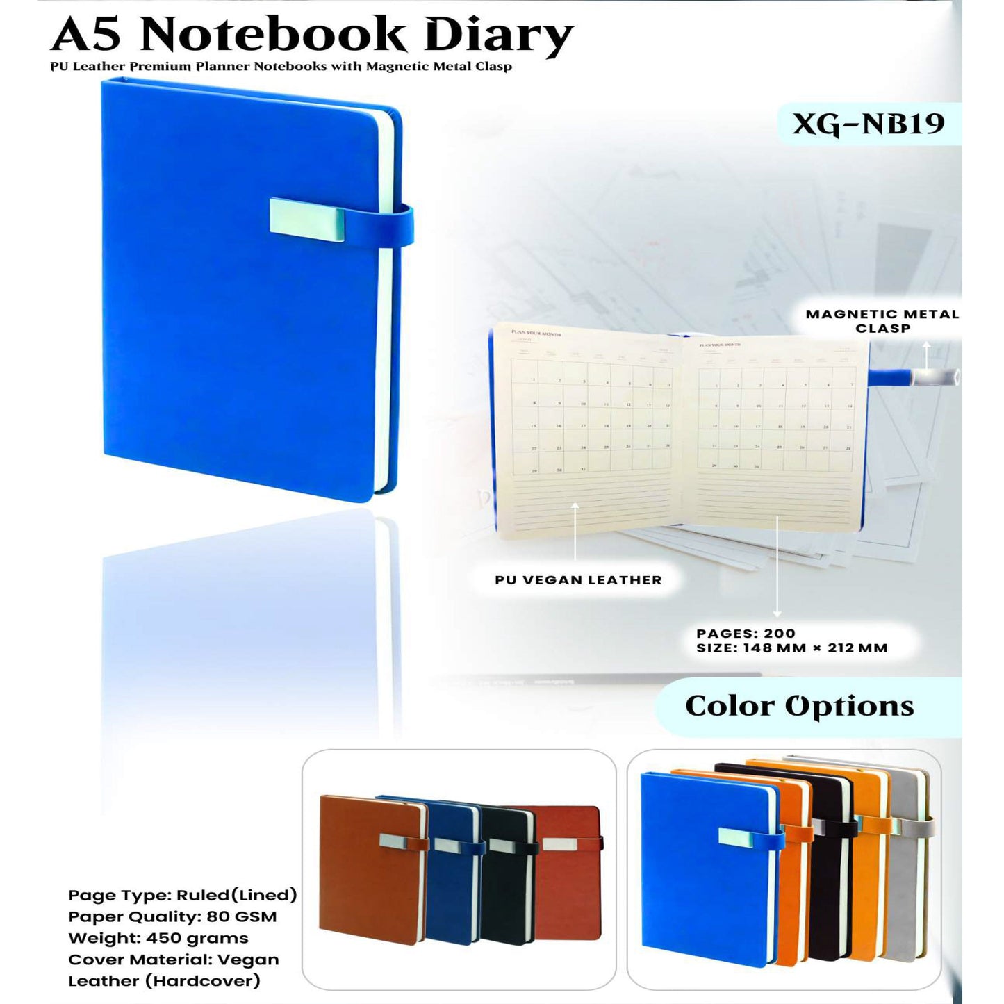 A5 Notebook Diary XG - NB19 MARSH Corporate gifts