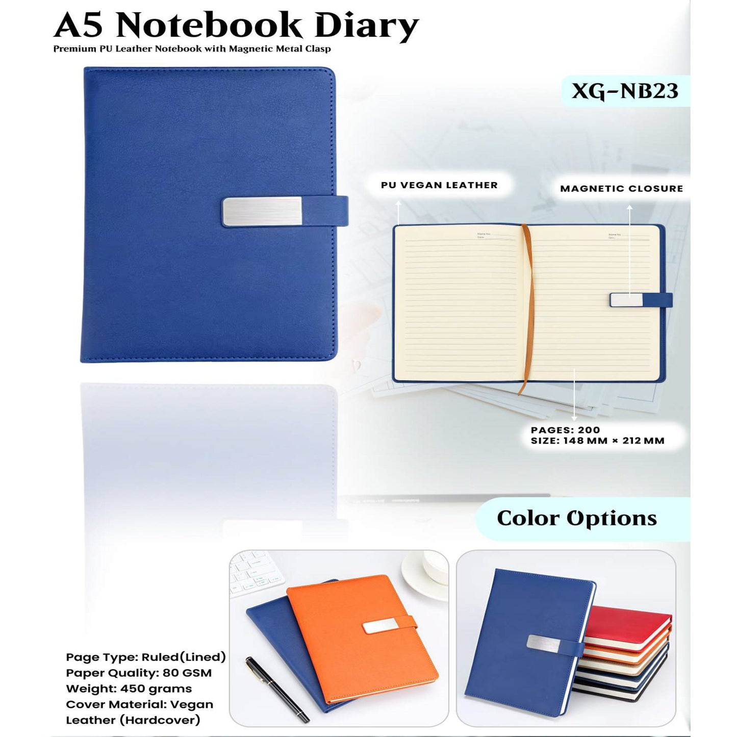 A5 Notebook Diary XG - NB23 MARSH Corporate gifts