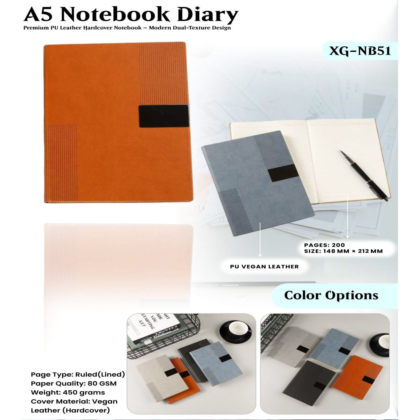 A5 Notebook Diary XG - NB51 MARSH Corporate gifts