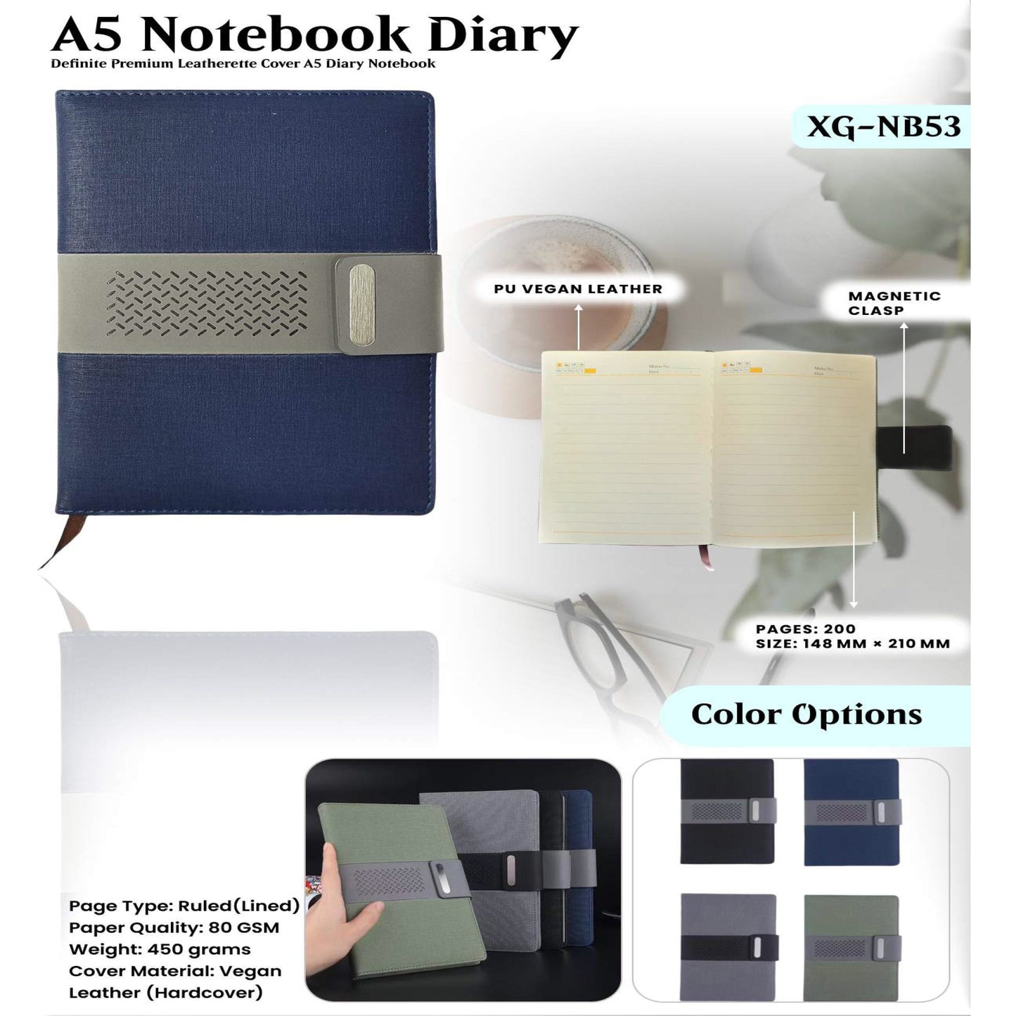 A5 Notebook Diary XG - NB53 MARSH Corporate gifts