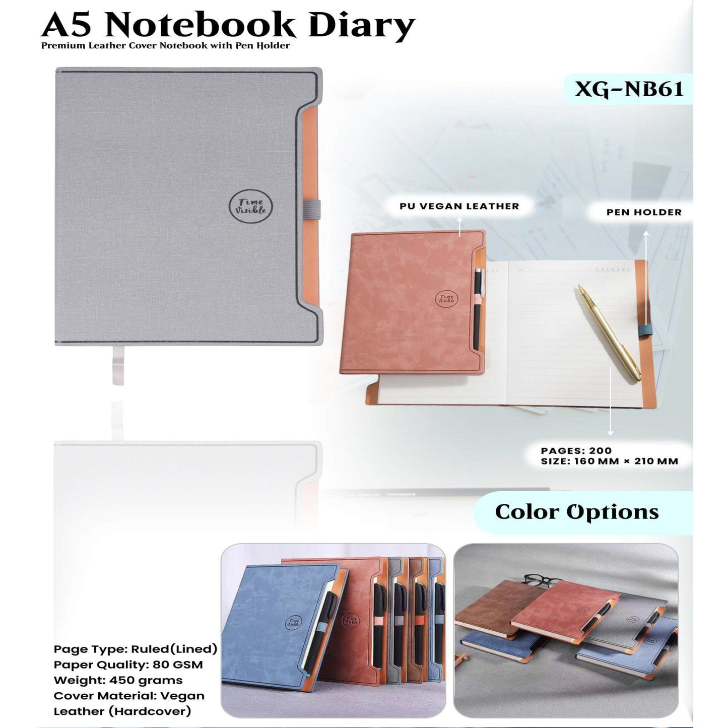 A5 Notebook Diary XG - NB61 MARSH Corporate gifts