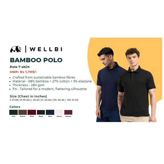 WellBi Bamboo Polo T-shirt