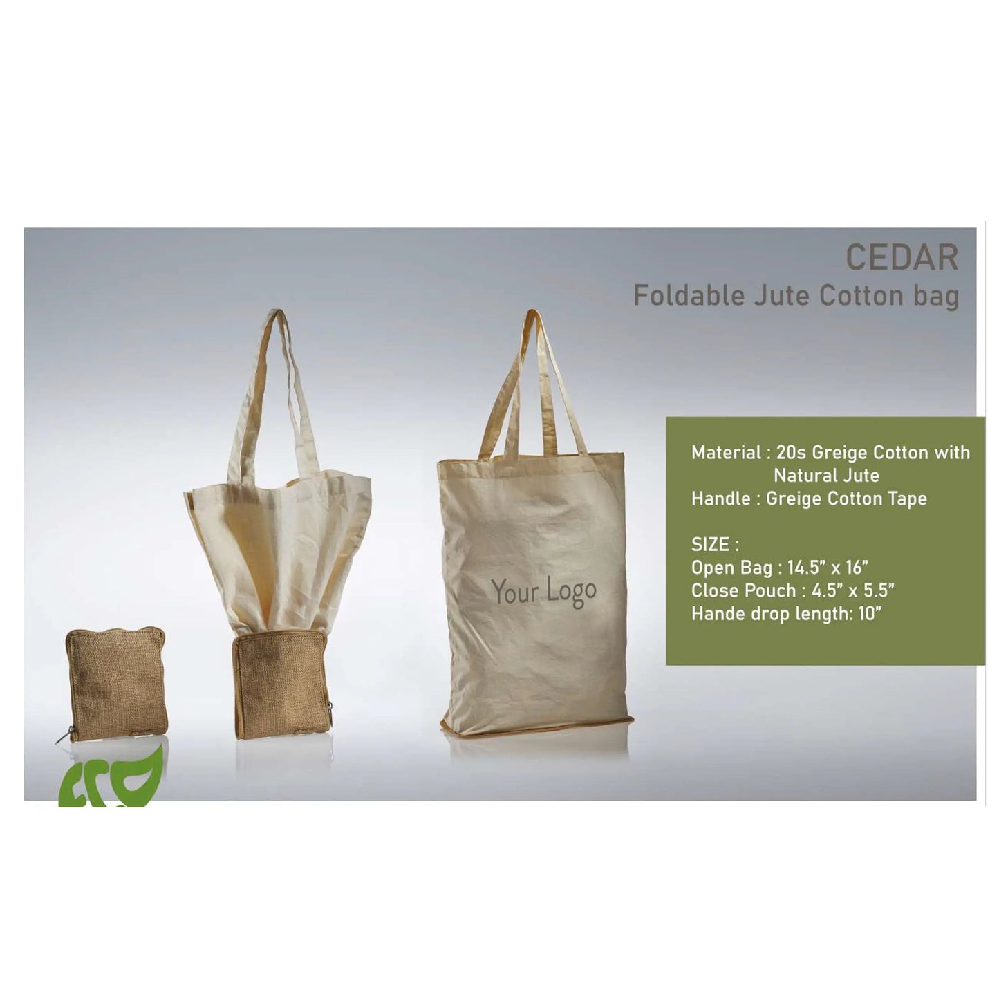 OBLIQUE - CEDAR - JUTE BAG MARSH Corporate gifts