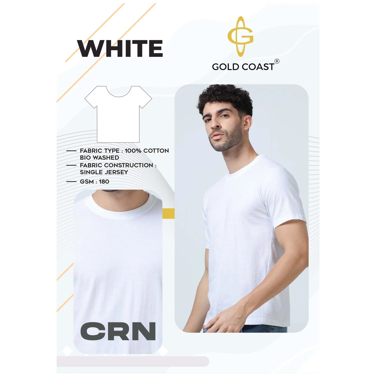 Gold Coast Cotton Biowash Round Neck - CRN MARSH Corporate gifts