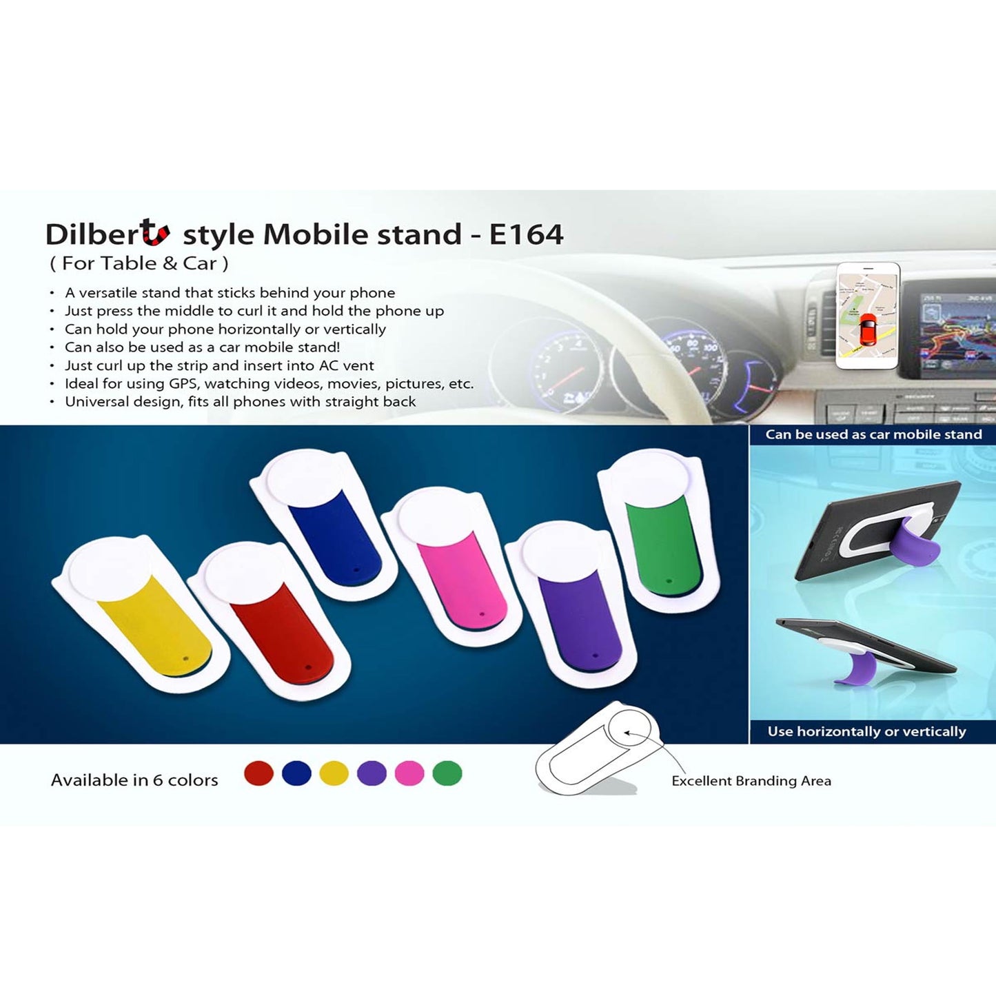 Dilbert style Mobile holder | For Table & Car Vent - E 164 MARSH Corporate gifts
