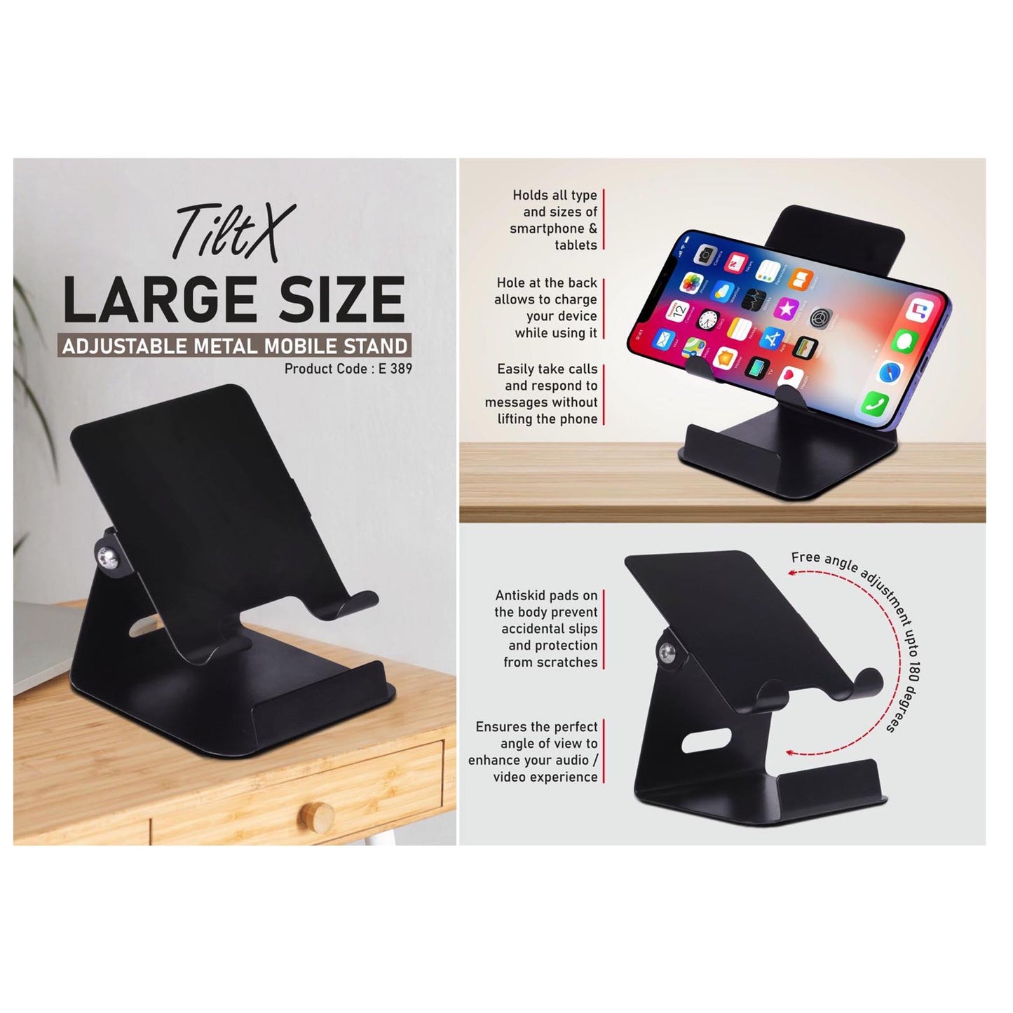 TiltX - Large size Adjustable metal mobile stand - E 389 MARSH Corporate gifts