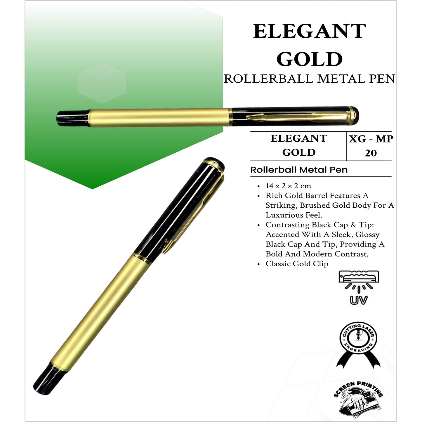 Elegant Gold RollerBall Metal Pen XG- MP20 MARSH Corporate gifts