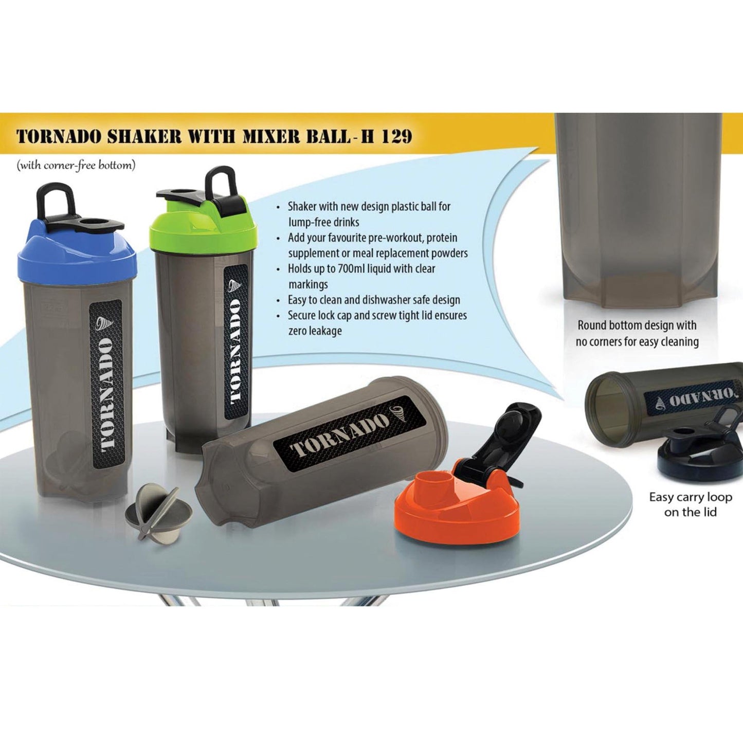 Tornado shaker with mixer ball (with box) - H 129 MARSH Corporate gifts