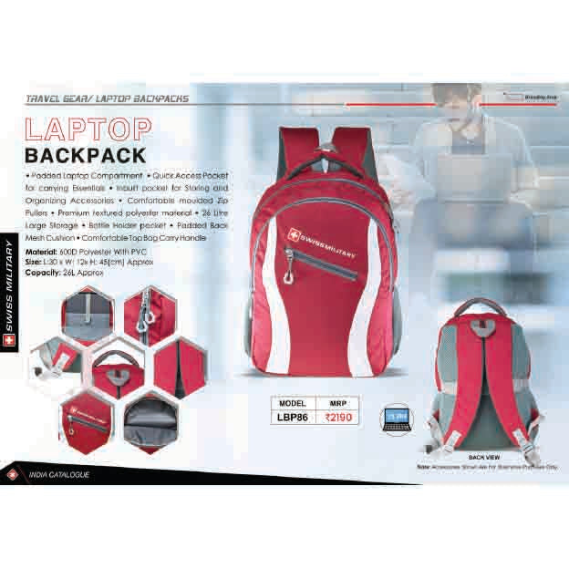 SWISS MILITARY - LAPTOP BACKPACK BAG - LBP-86 MARSH Corporate gifts