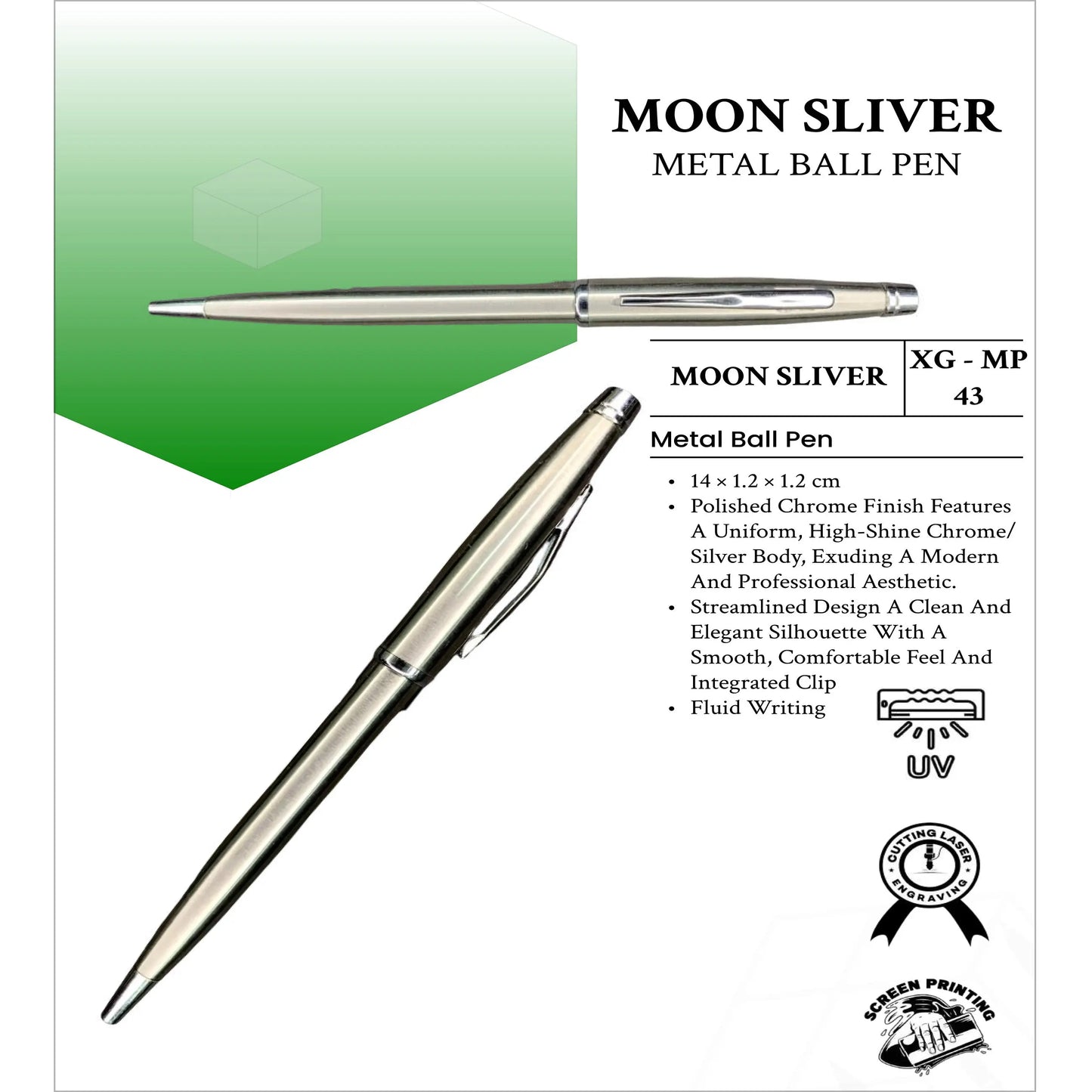 Moon Sliver Metal Ball Pen XG - MP43 MARSH Corporate gifts