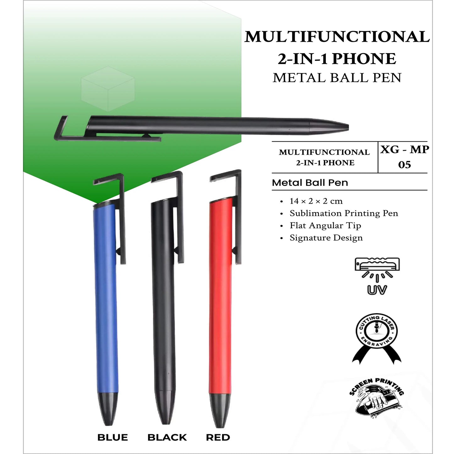 Multifunctional 2-IN-1 Phone metal ball pen XG-MP05 MARSH Corporate gifts
