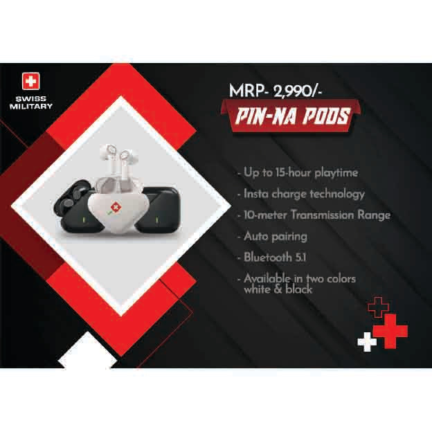 SWISS MILITARY - HEADPHONE & TWS - PIN-NA PODS MARSH Corporate gifts