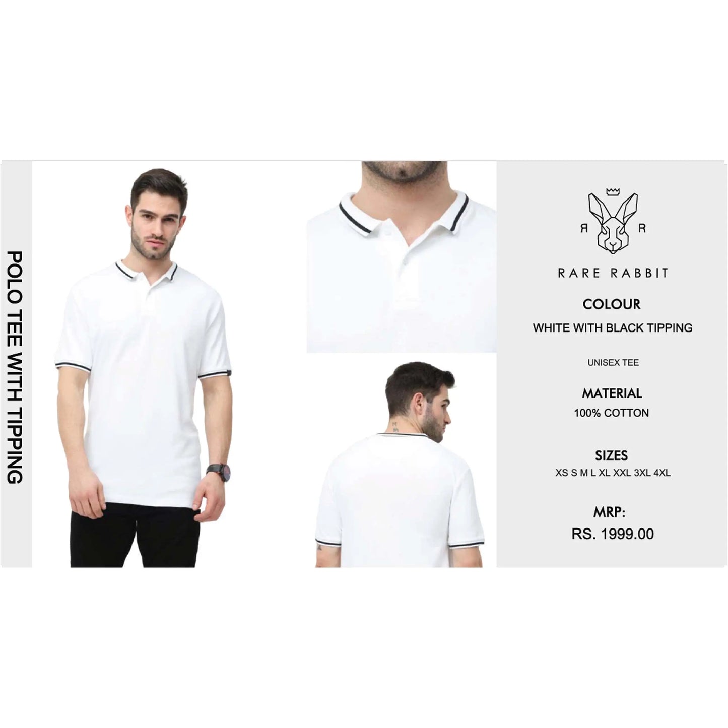 Rare Rabbit Polo T Shirt With Tipping MARSH Corporate gifts