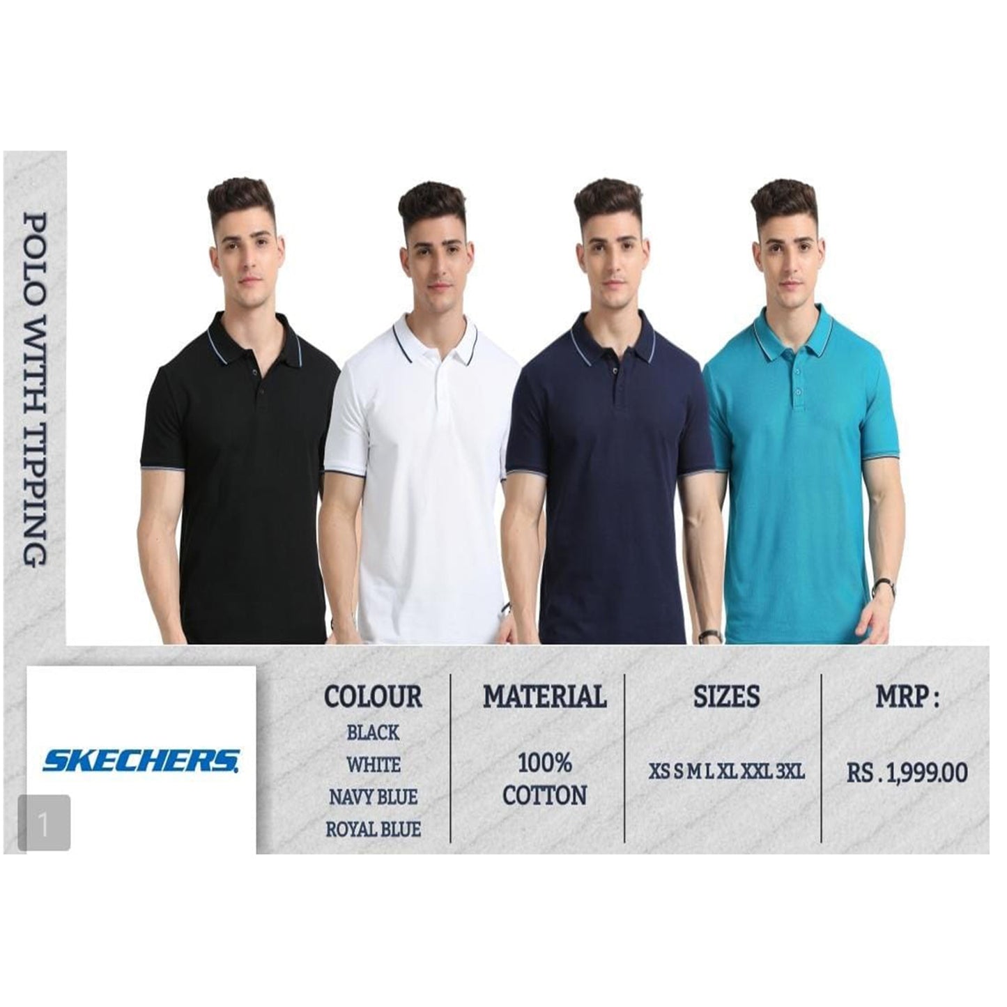 SKECHERS - POLO WITH TIPPING MARSH Corporate gifts