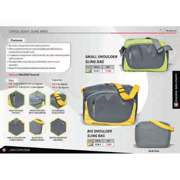 SWISS MILITARY - SLING BAG - SLB7 & SLB8 MARSH Corporate gifts