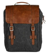Mona B Flap Black Backpack Bag