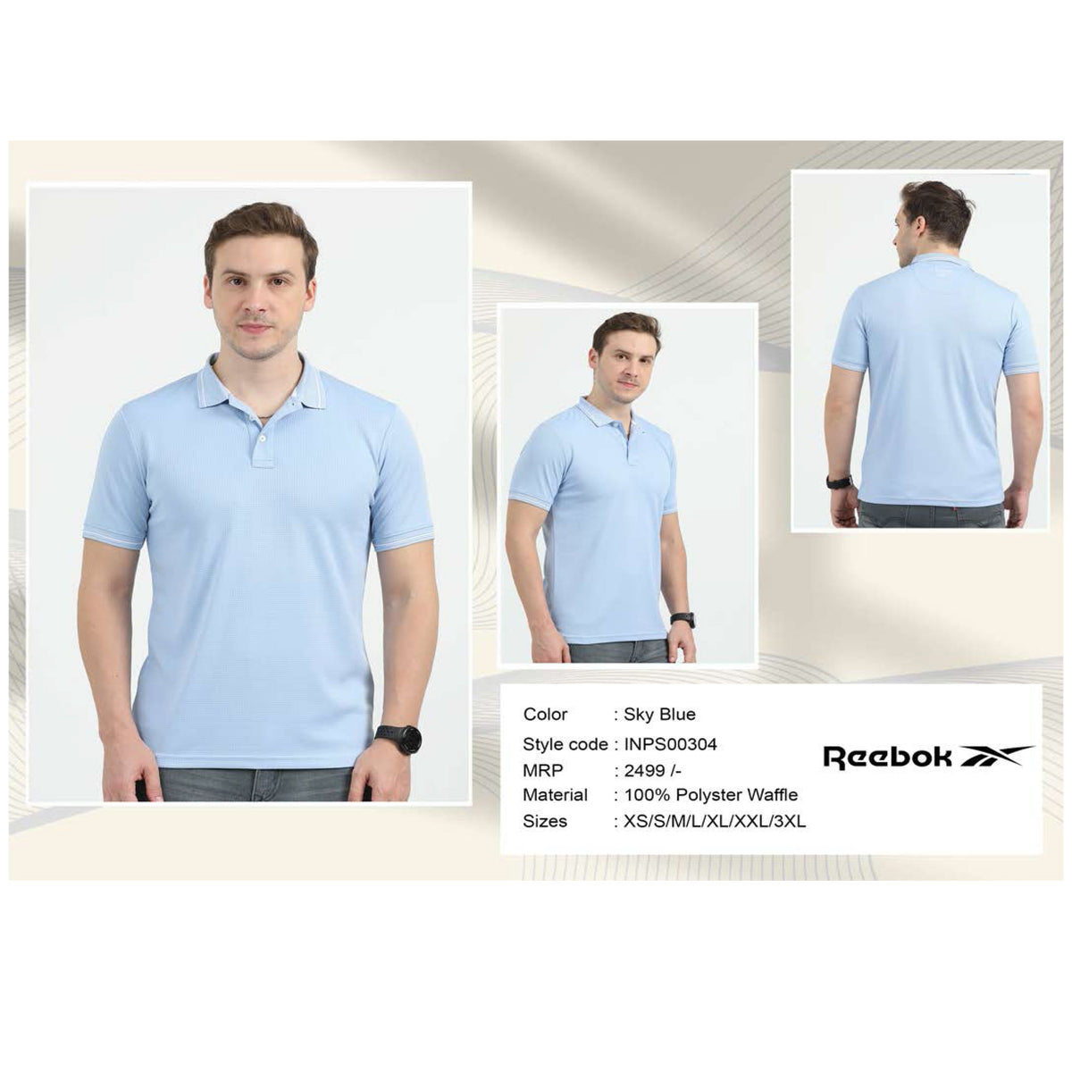 Reebok Polyester Polo T-shirt