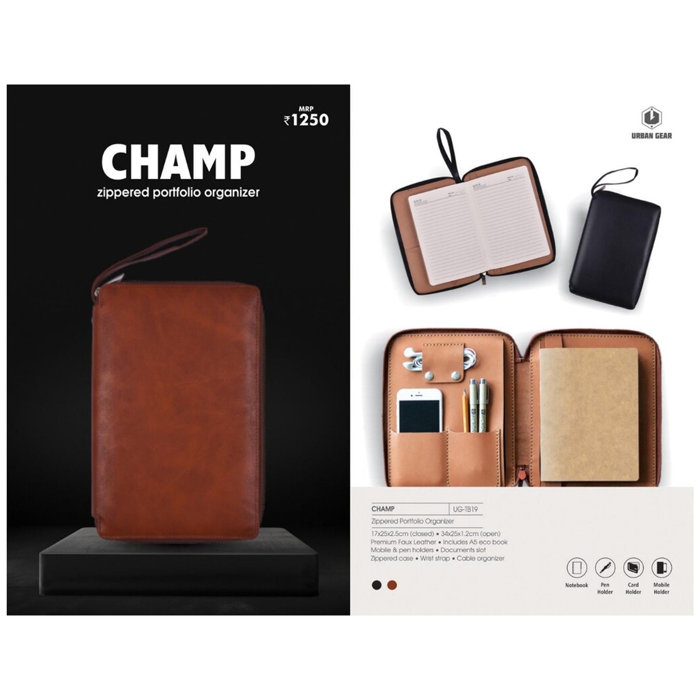 URBAN GEAR - Champ - Complete Organiser Pouch - UG-TB19 MARSH Stationery