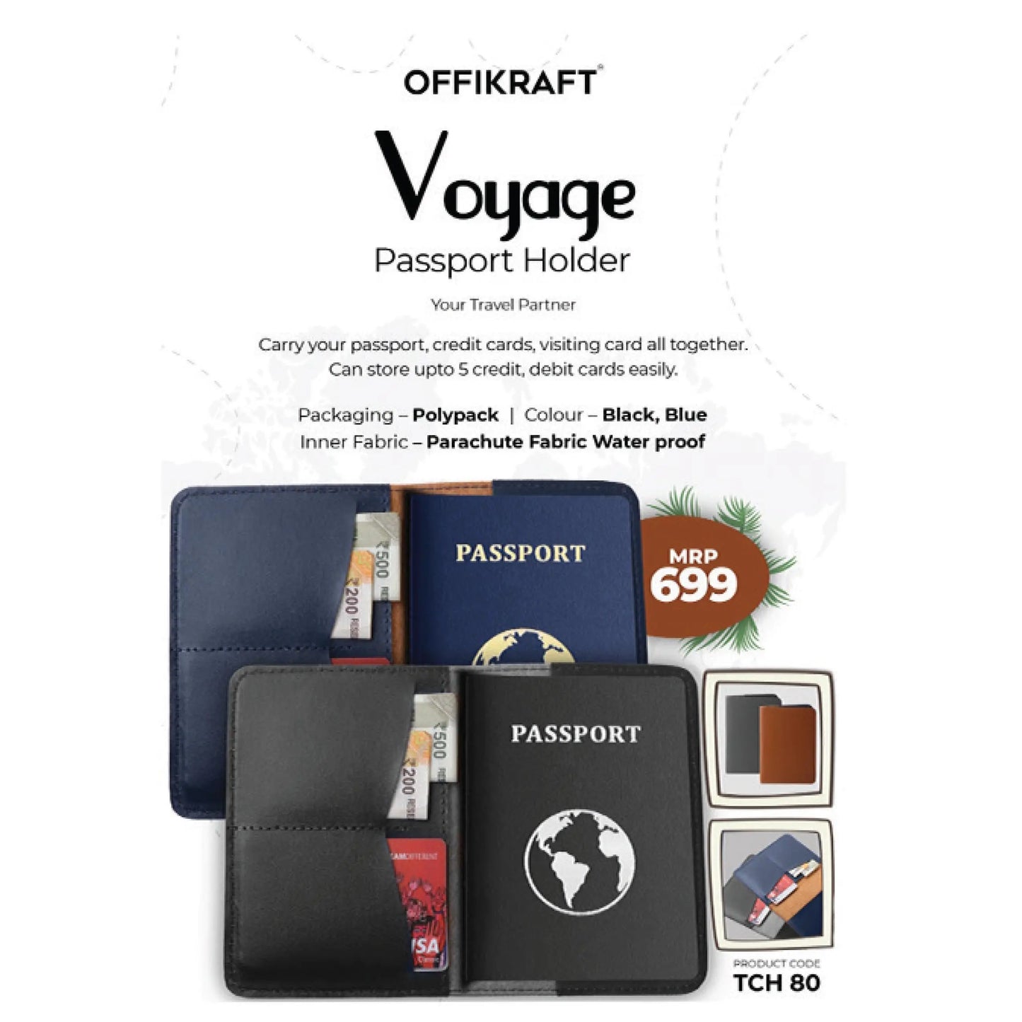 OFFIKRAFT - VOYAGE PASSPORT HOLDER - TCH 80 MARSH Corporate gifts