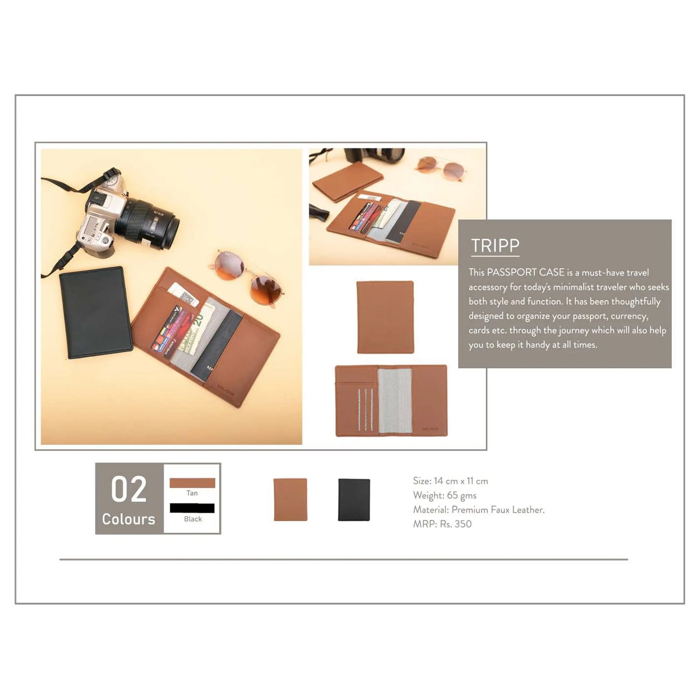 OBLIQUE - TRIPP - PASSPORT HOLDER MARSH Corporate gifts