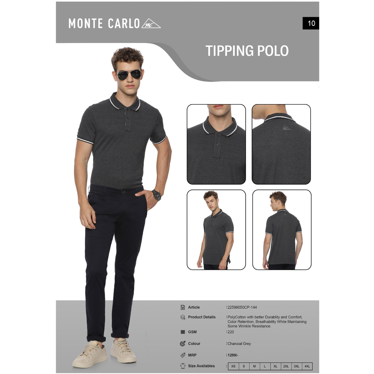 Monte Carlo Tipping Polo T-shirt