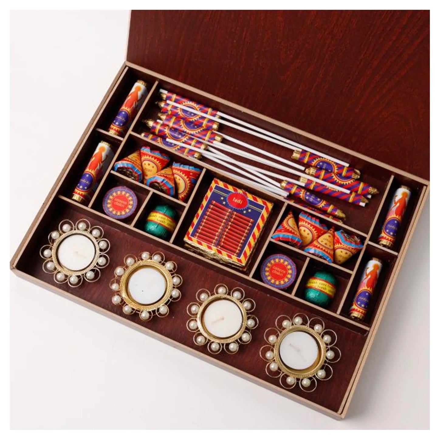 RUCHOKS - W1 - Diwali Cracker Wooden Box MARSH Corporate gifts