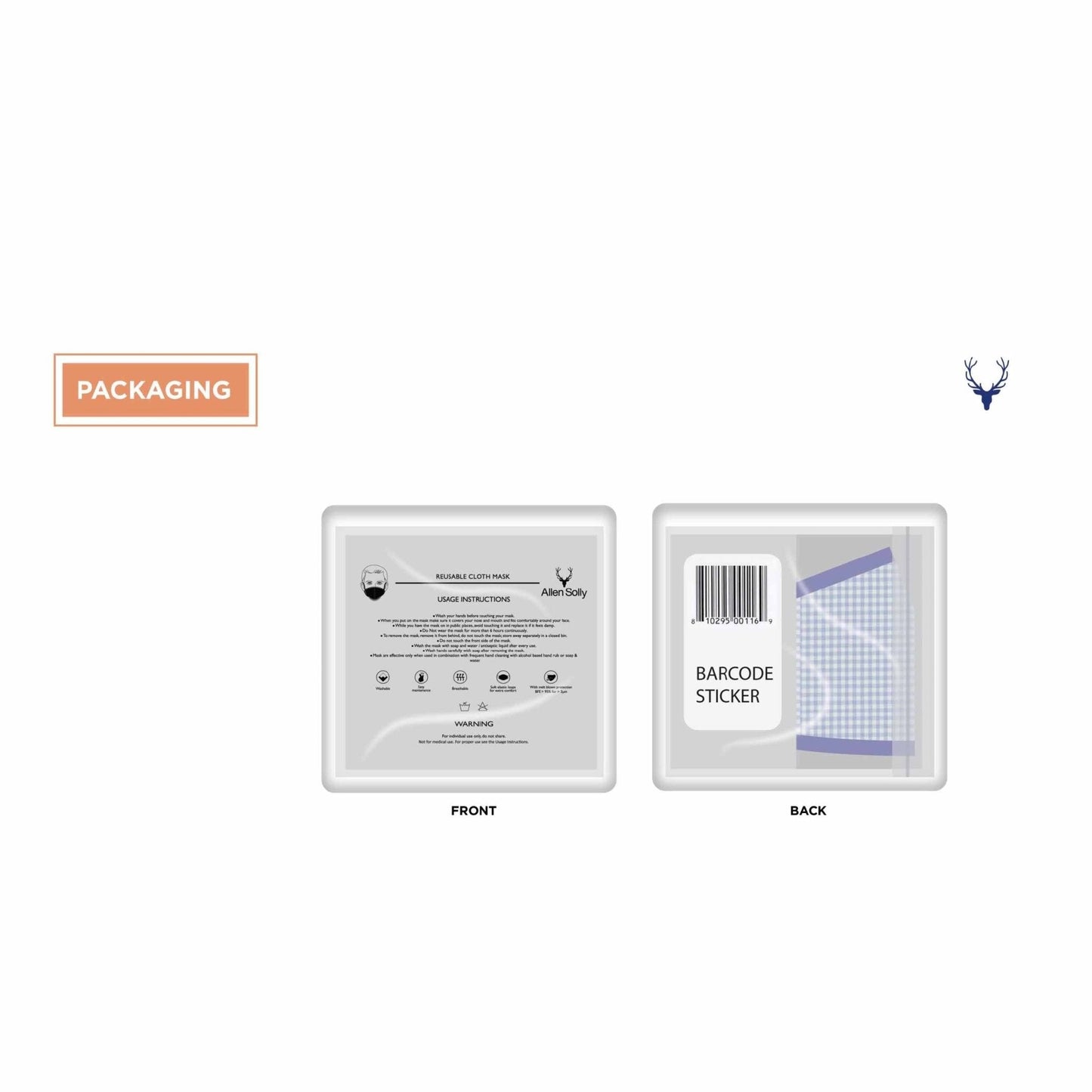 Allen Solly Face Mask pack of 5 MARSH Stationery
