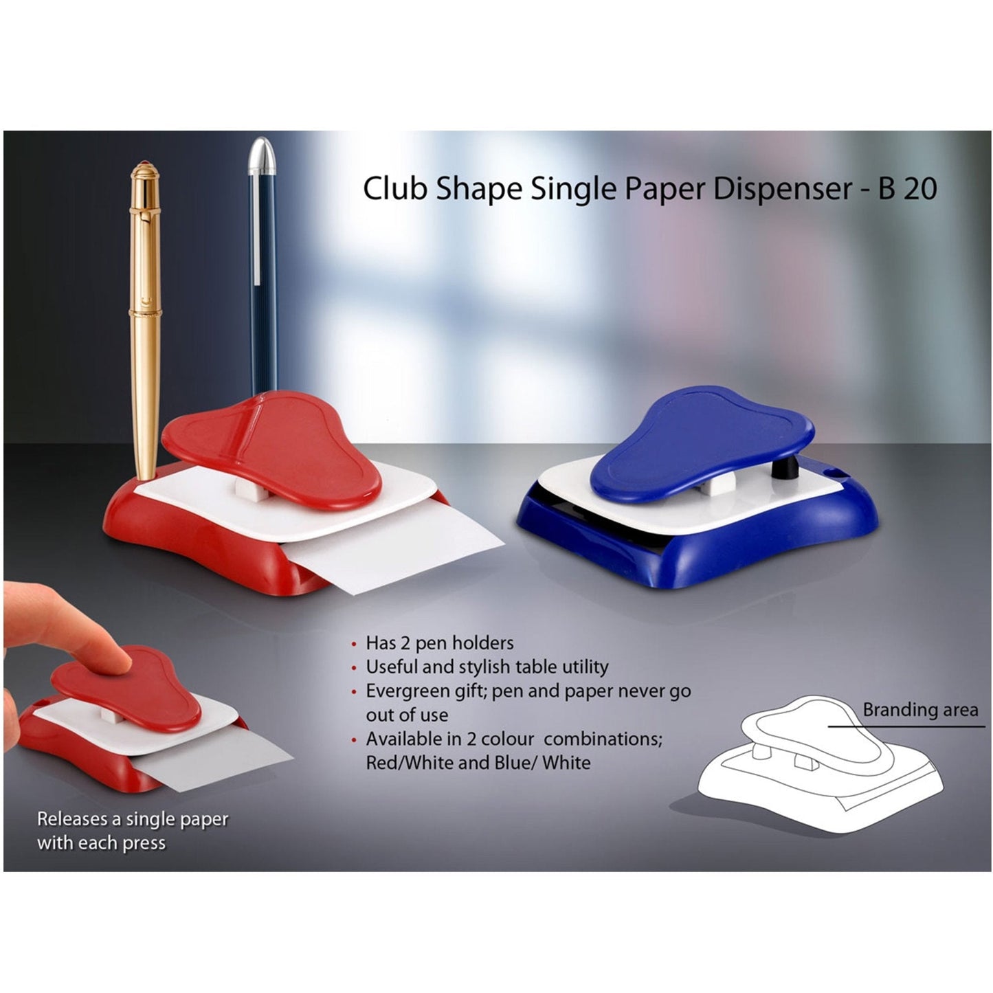Club Shape Single Paper Dispenser - B 20 MARSH Corporate gifts