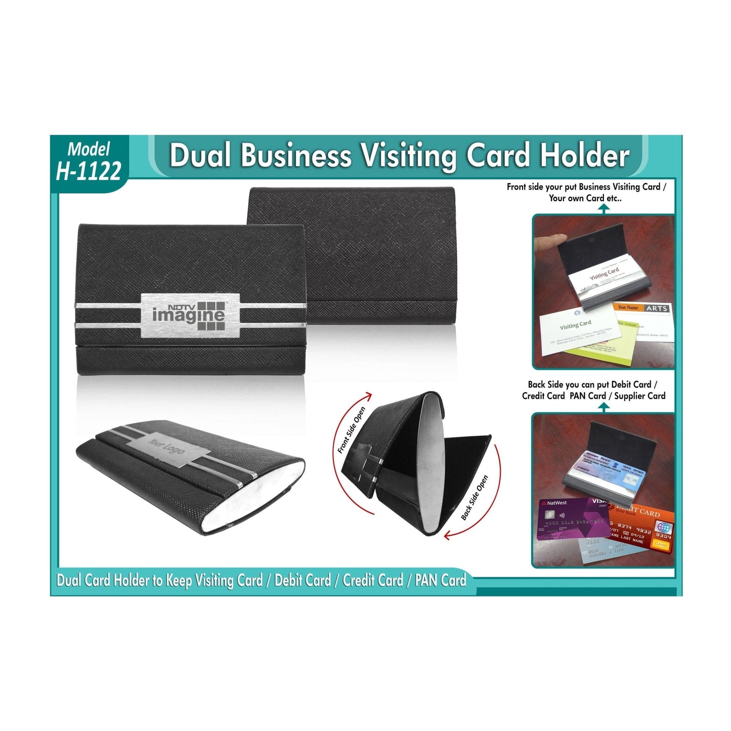 Dual Visiting Card Holder H-1122 MARSH Corporate gifts