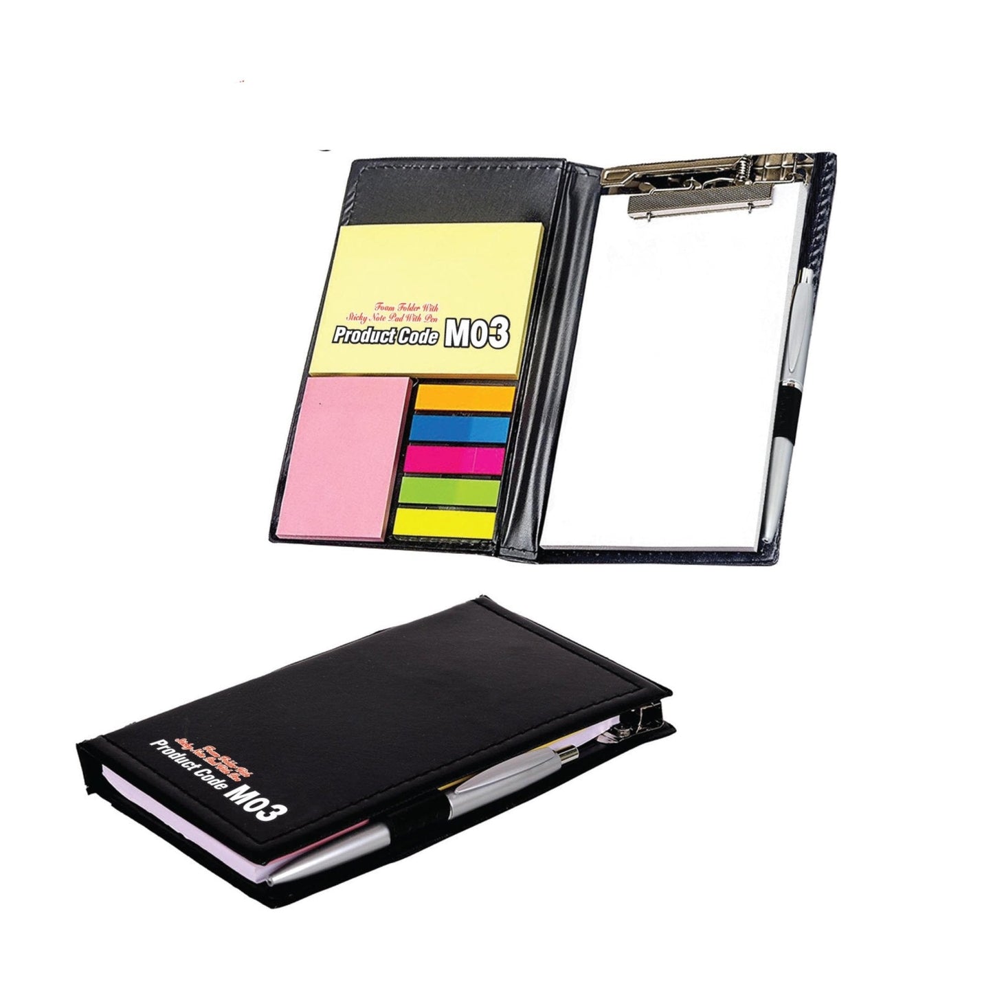 Foam Folder With Sticky Note Pad With Pen MARSH Stationery
