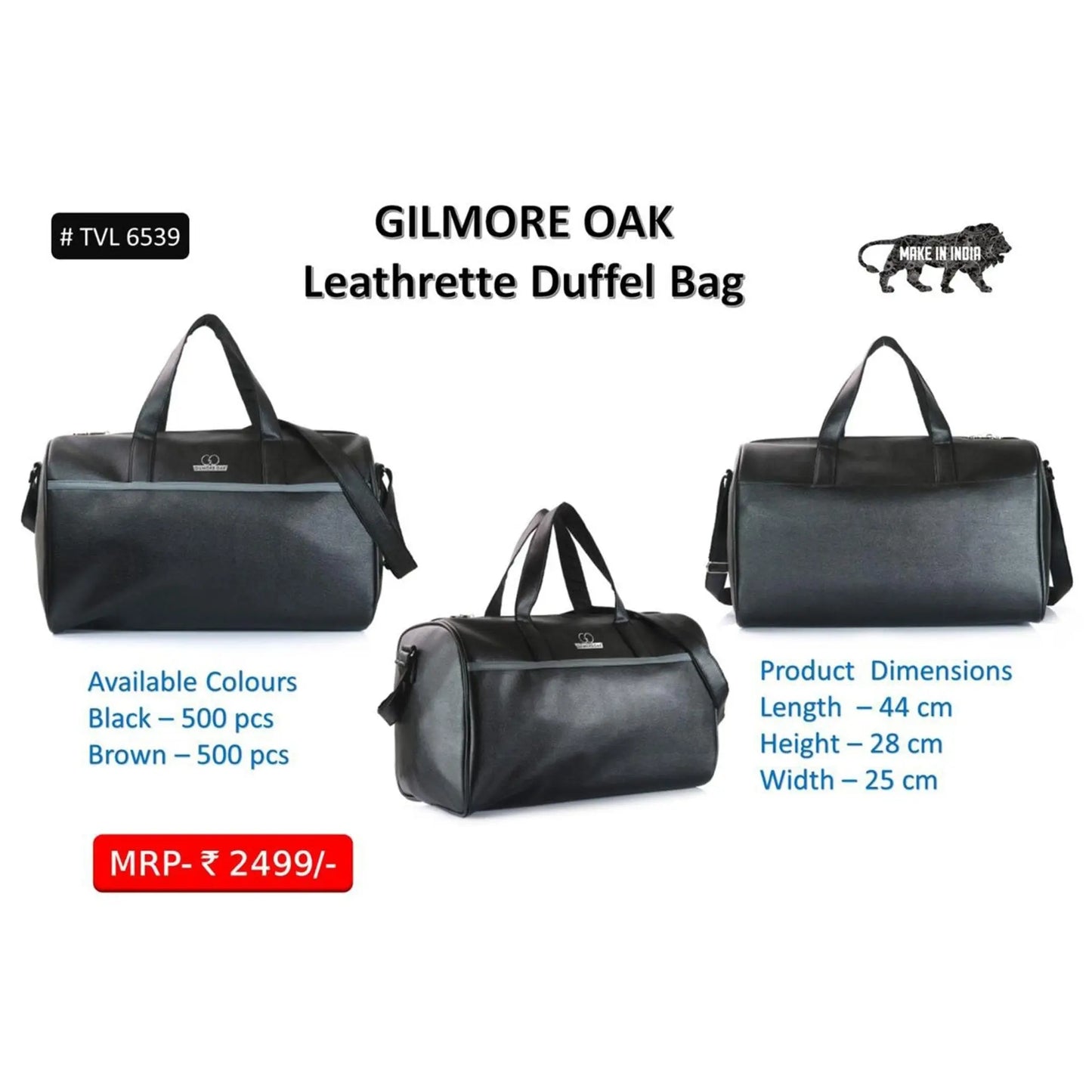 Gilmore Oak Leathrette Duffle Bag - TVL 6539 MARSH Corporate gifts