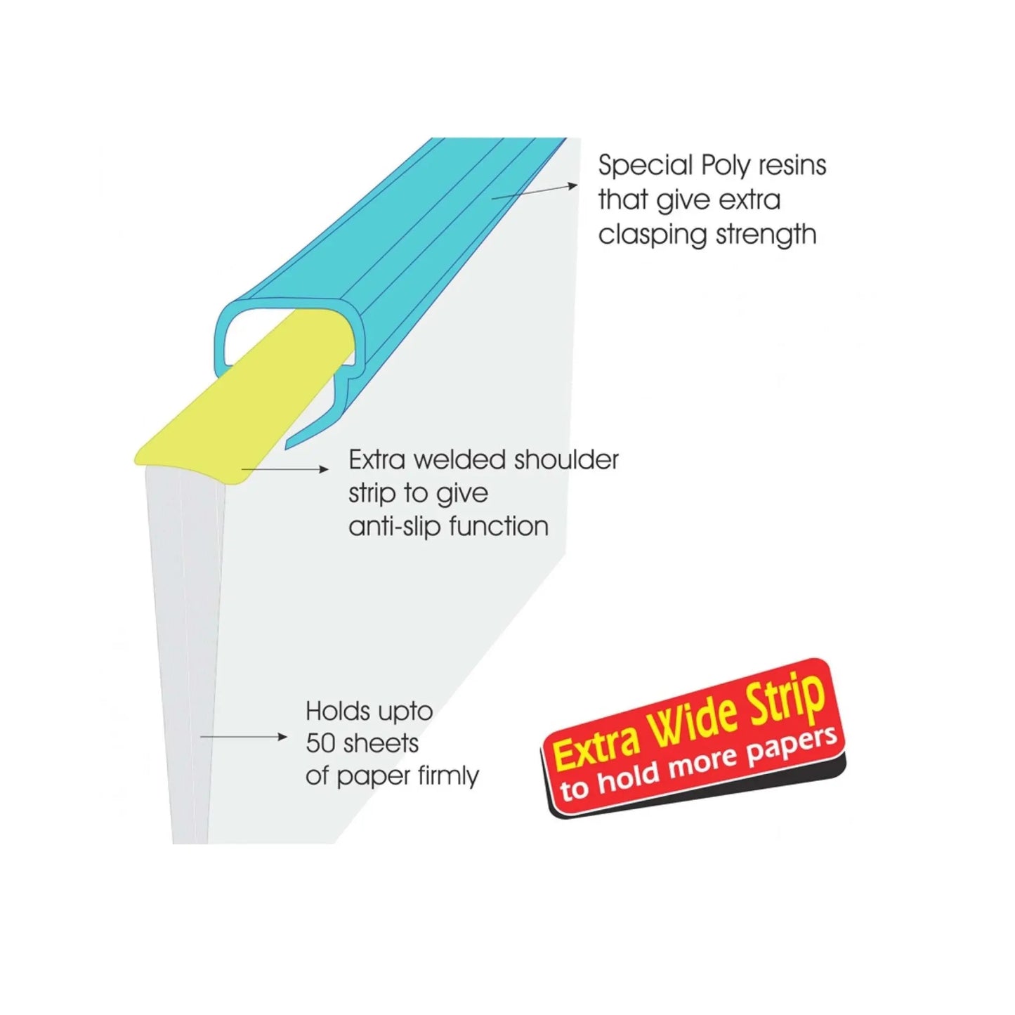 Griptec Channel File - A4 (RC003), Pack of 10 MARSH Stationery