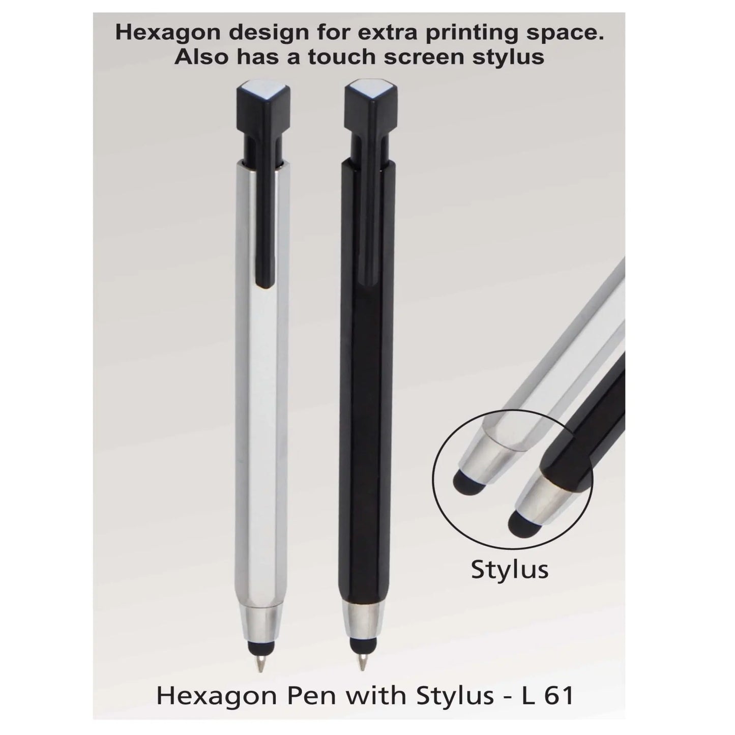 Hexagon Pen With Stylus - L 61 MARSH Corporate gifts