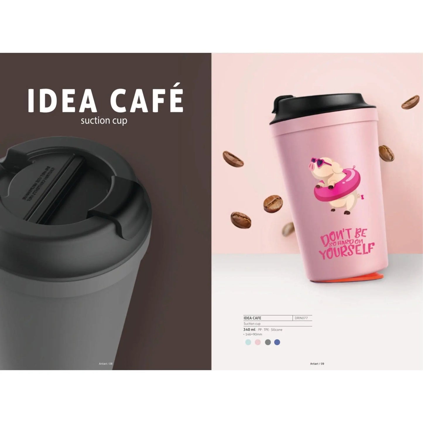 Idea Cafe Suction Mug 400ml - DRIN077 MARSH Corporate gifts