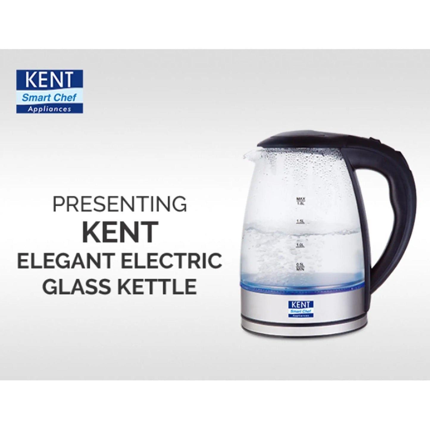 KENT Elegant Electric Glass Kettle - 1.8 ltr - 16052 MARSH Corporate gifts