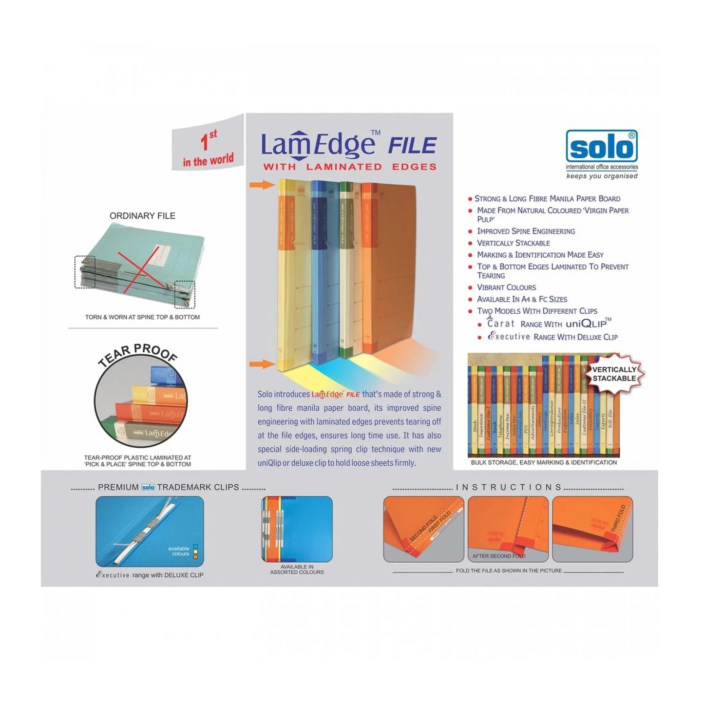 LamEdge File (KF102) pack of 10 pcs MARSH Stationery