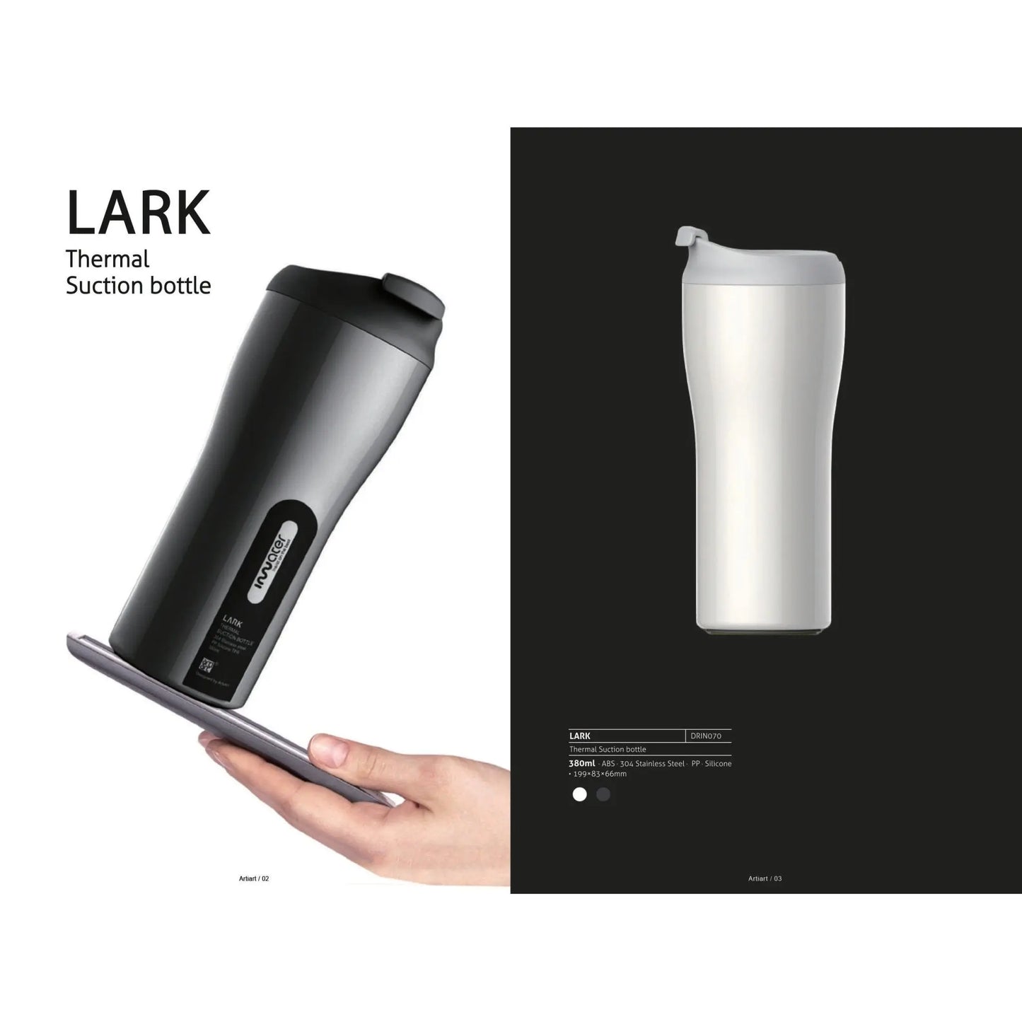LARK THERMAL SUCTION BOTTLE - DRIN070 MARSH Corporate gifts