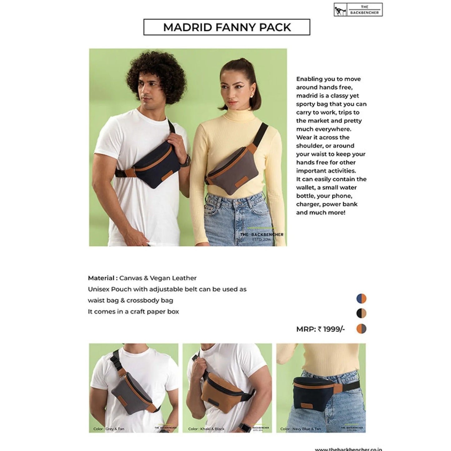 MADRID FANNY PACK - LEATHER FANNY PACK MARSH Corporate gifts