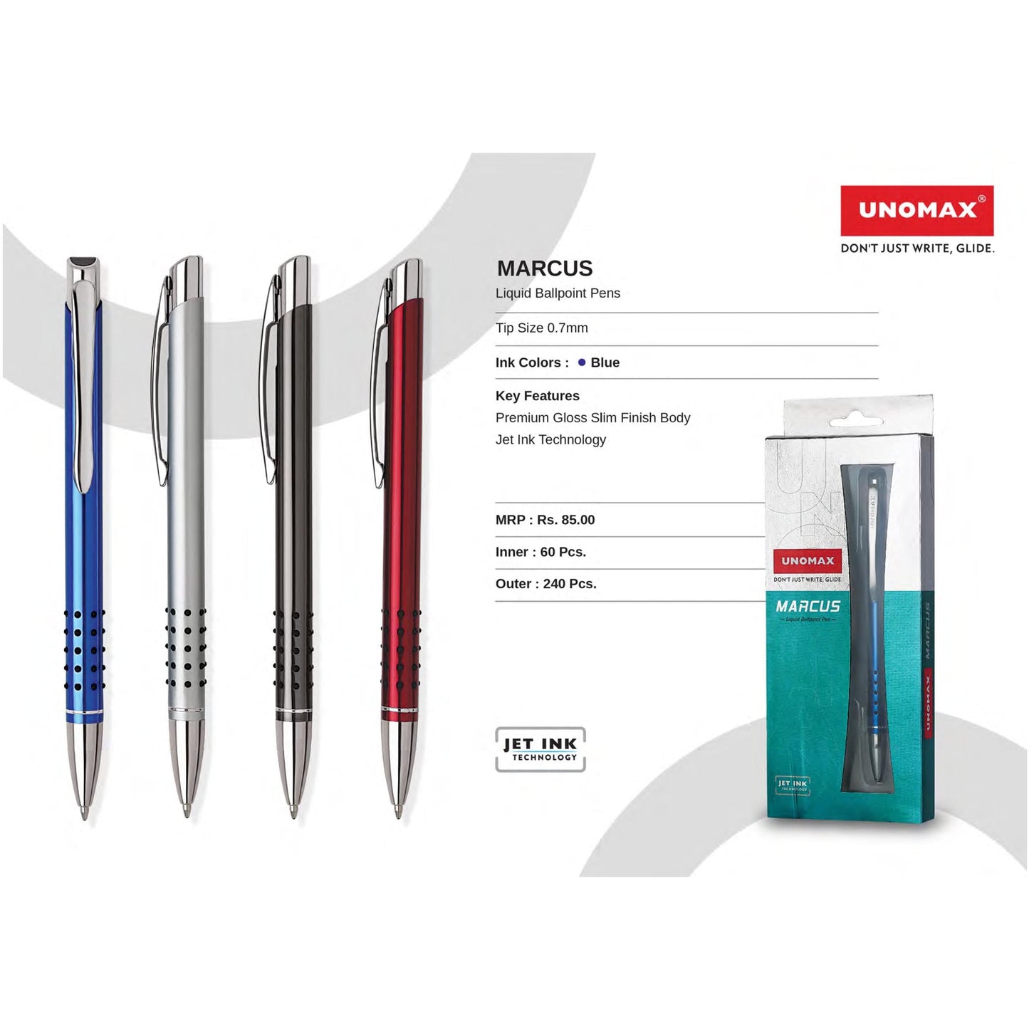 Unomax Marcus Liquid Ball Pens MARSH Corporate gifts