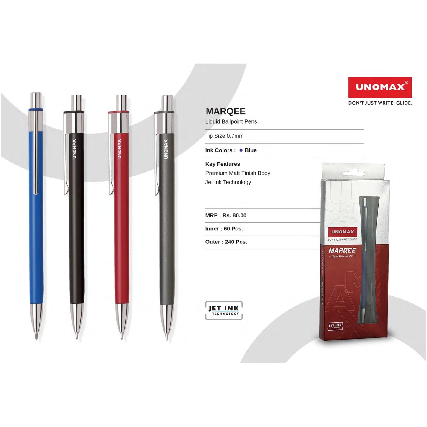 Unomax Marquee Liquid Ball Pens MARSH Corporate gifts