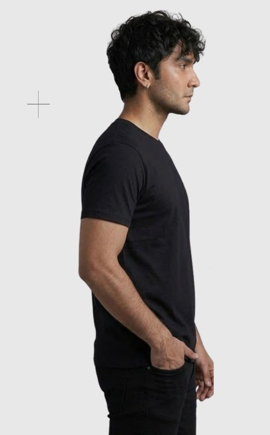 Bio-wash Cotton Round Neck T-shirt – Quality 200 (200 GSM) – back view