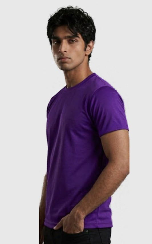 Cotton-feel Spun Poly Round Neck T-shirt – Quality 300 (150 GSM) – back view