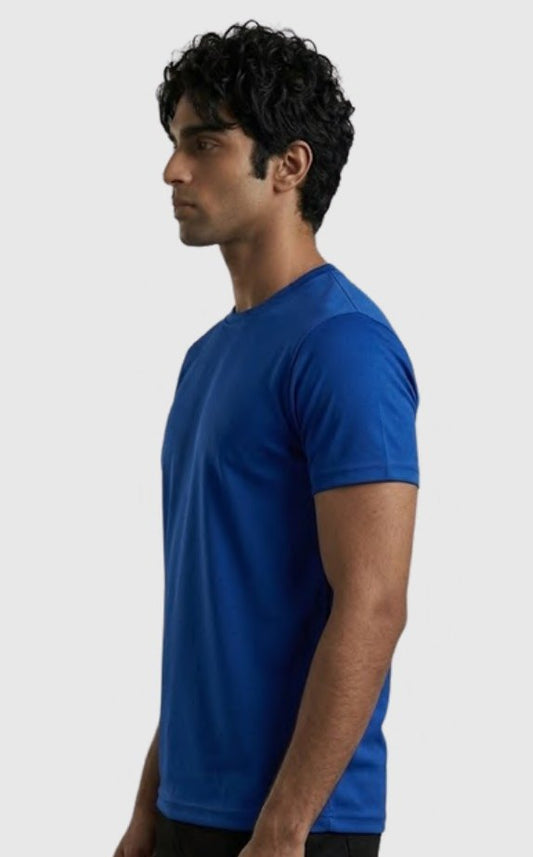 Cotton-feel Spun Poly Round Neck T-shirt – Quality 450 (180 GSM) – back view