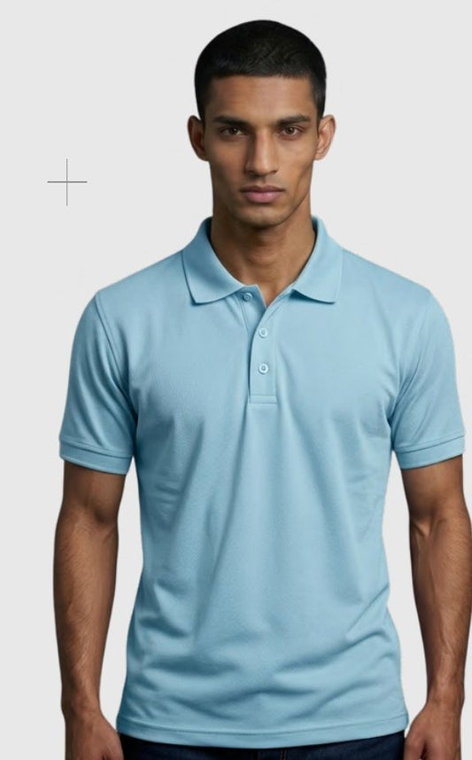 Cotton-feel Spun Poly Polo T-shirt – Quality 540 (190 GSM) – back view