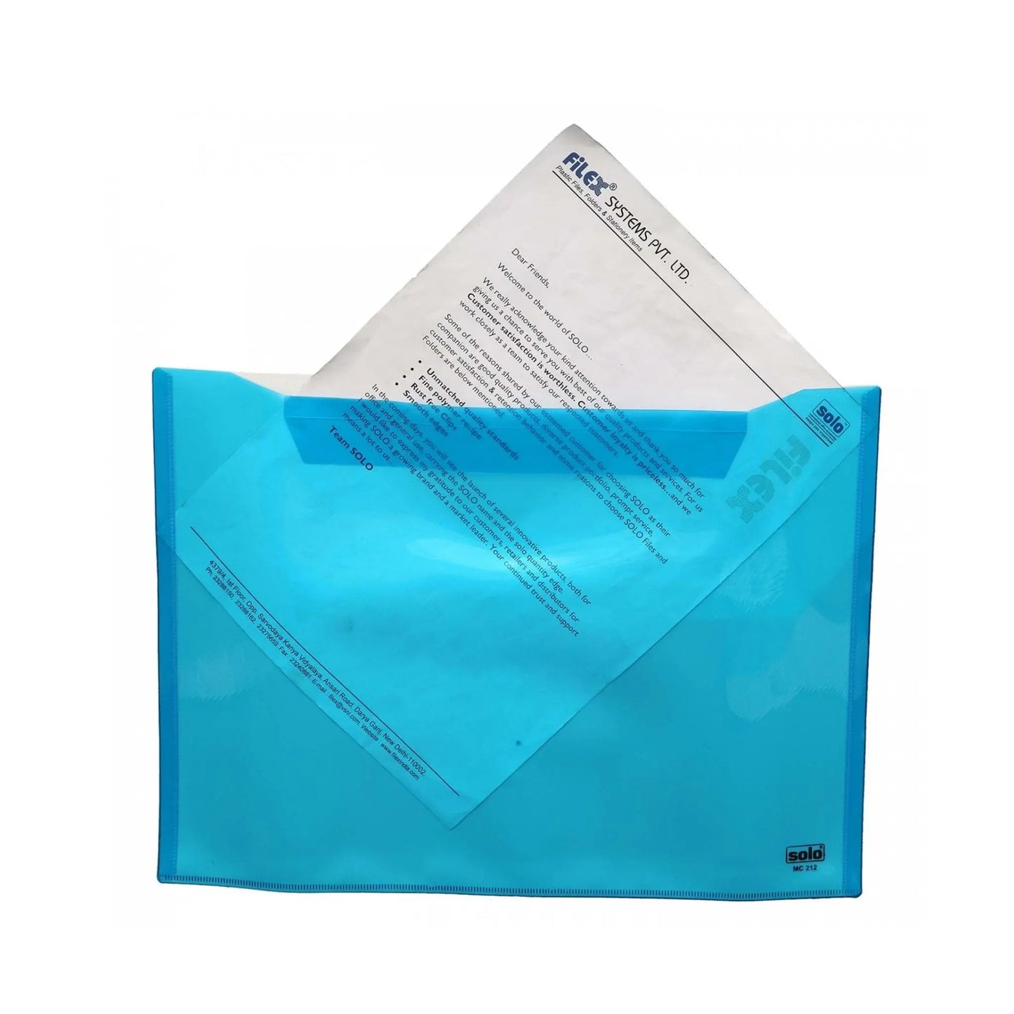 My Clear Bag (Twin Pocket - Double Color) - FC (MC212), Pack of 10 MARSH Stationery