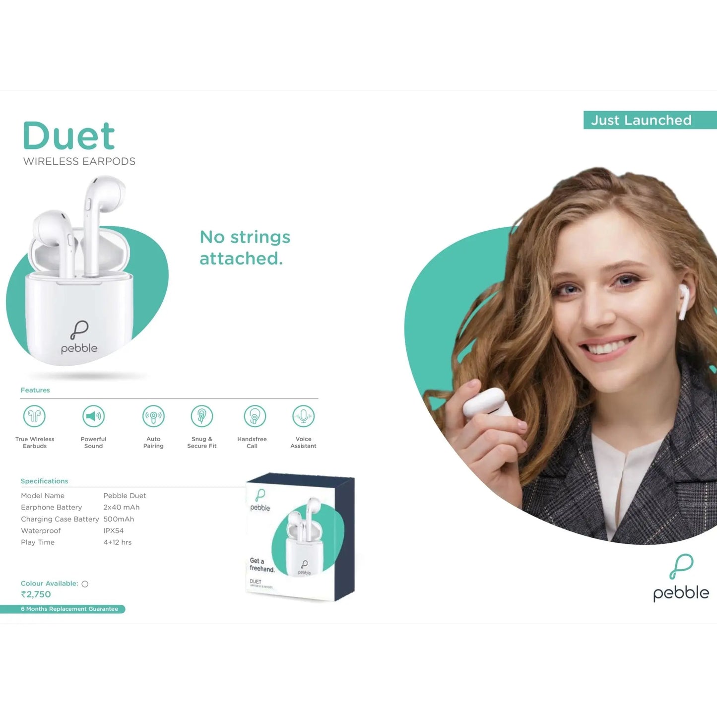 Pebble Duet TWS Stereo Earpods MARSH Corporate gifts