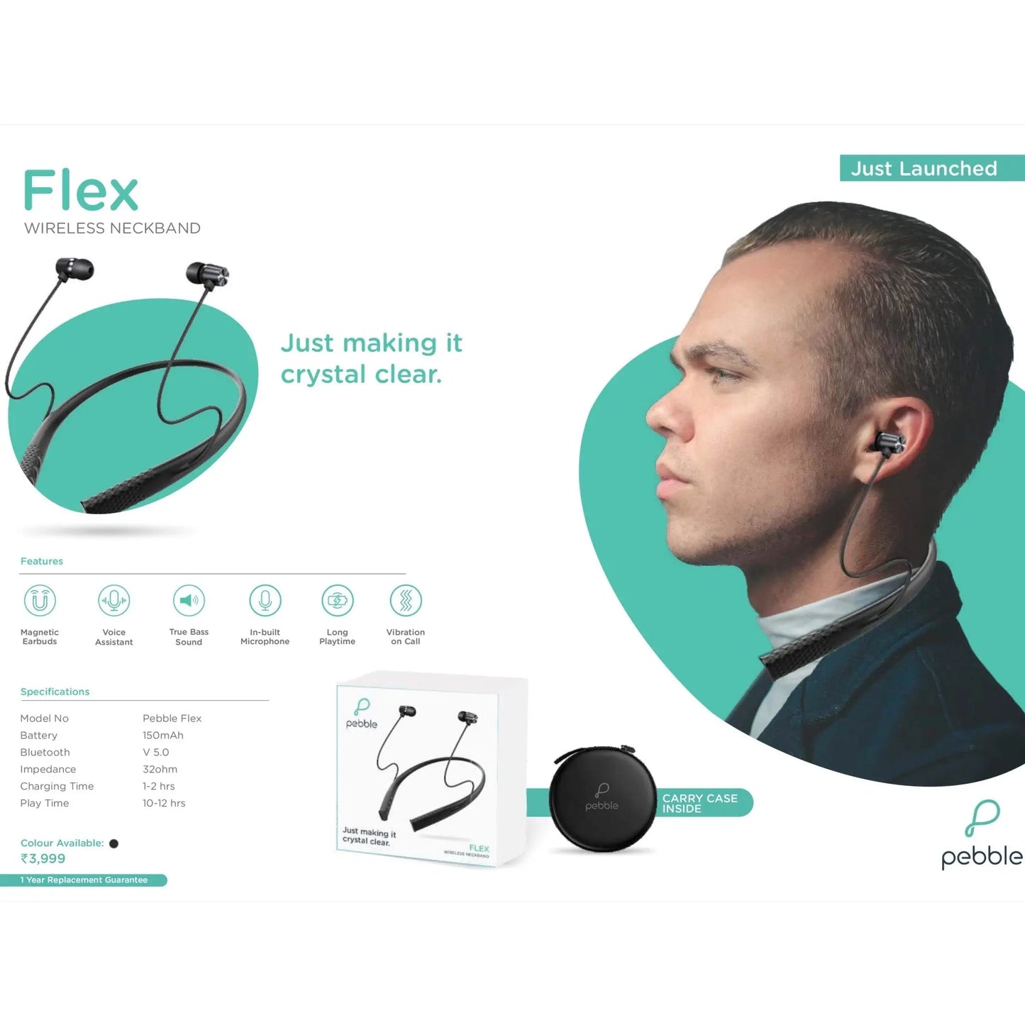 pebble Flex Wireless Neckband - Luxury Band with Case MARSH Corporate gifts